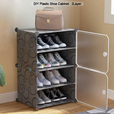 DIY Plastic Shoe Cabinet : 2Layer
