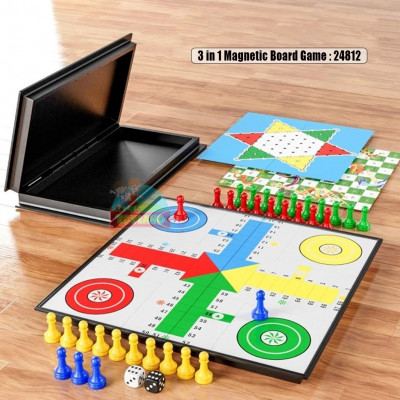 3 in 1 Magnetic Board Game : 24812